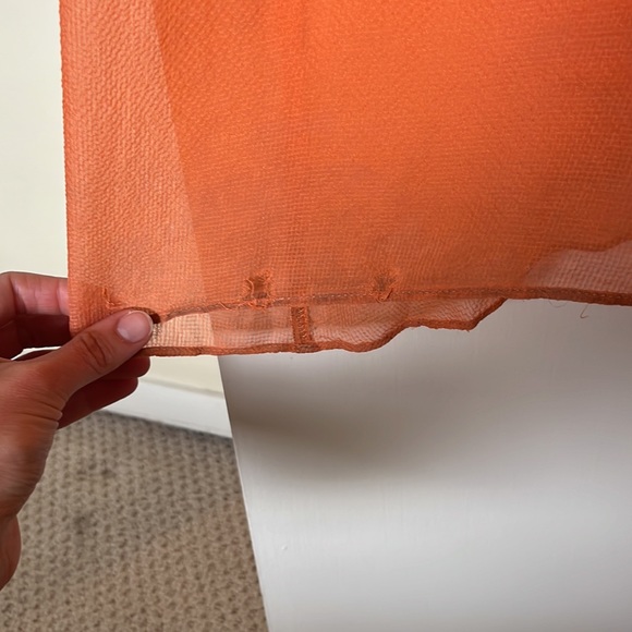 BCBGMaxAzria Orange Halter Prom Dress - Picture 11 of 14